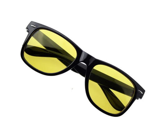Lenti gialle quadrate unisex - gialle,